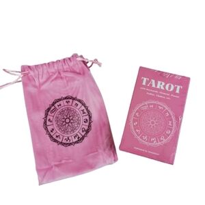 Pink Tarot Card Set with Drawstring Bag